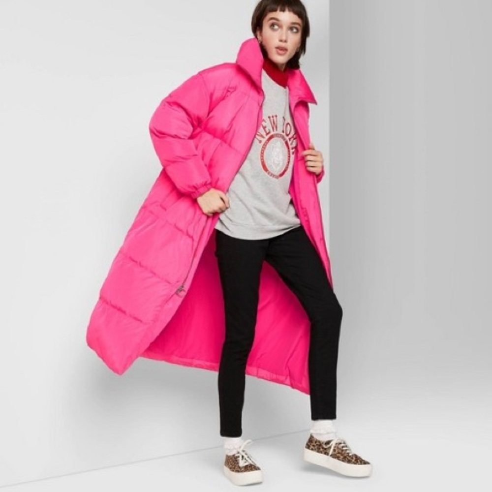 wild fable Long Pink Puffer Coat
